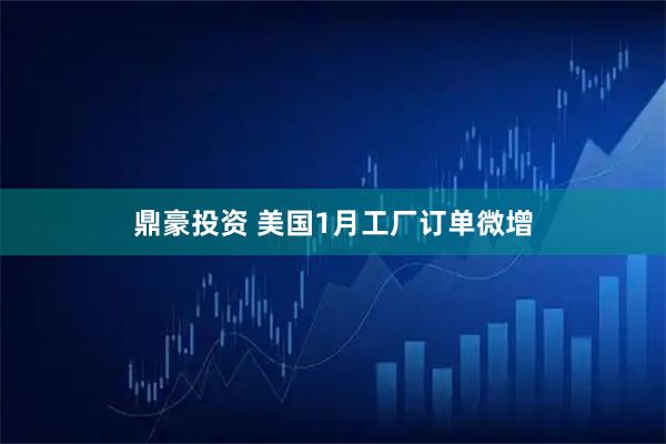 鼎豪投资 美国1月工厂订单微增