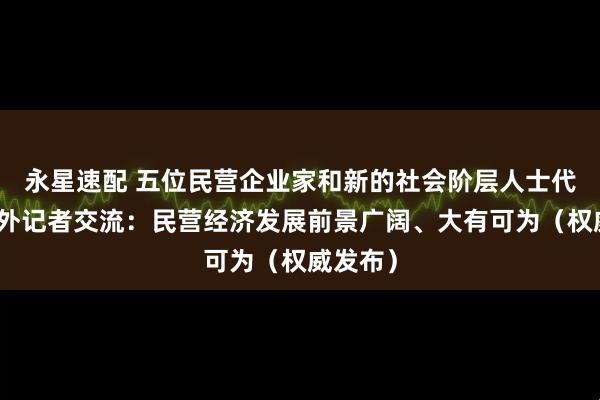 永星速配 五位民营企业家和新的社会阶层人士代表与中外记者交流：民营经济发展前景广阔、大有可为（权威发布）